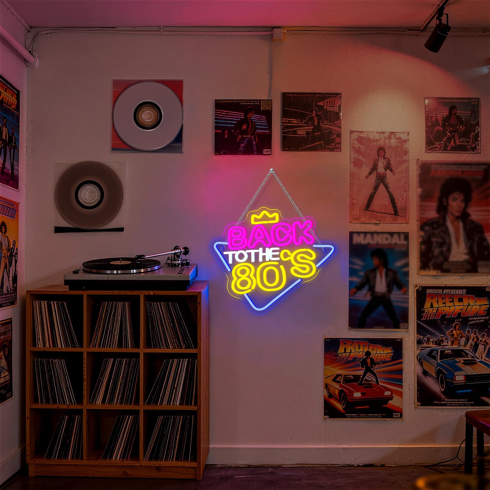 Amazon.co.jp: Looklight Back To The 80'sネオンサイン、USB電源LED
